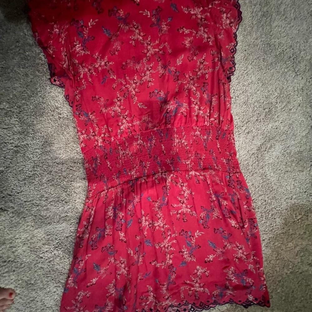 Anthropologie Dolan Samantha Floral Embroidery Ruffle Minidress -Small - Picture 4 of 5